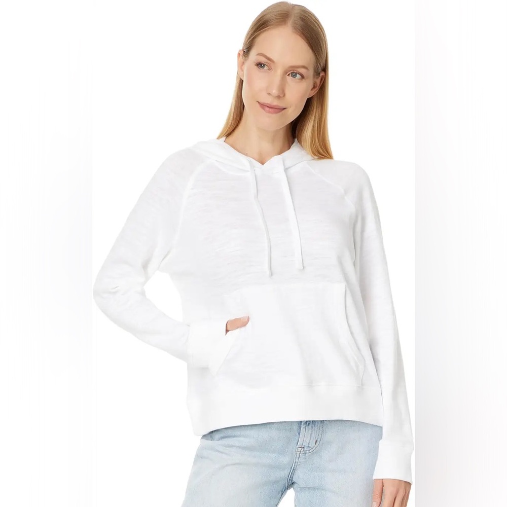 Faherty Sunwashed Slub Hoodie White XXS